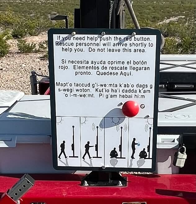 U.S. Border Patrol rescue beacon in remote Southwest New Mexico near Columbus