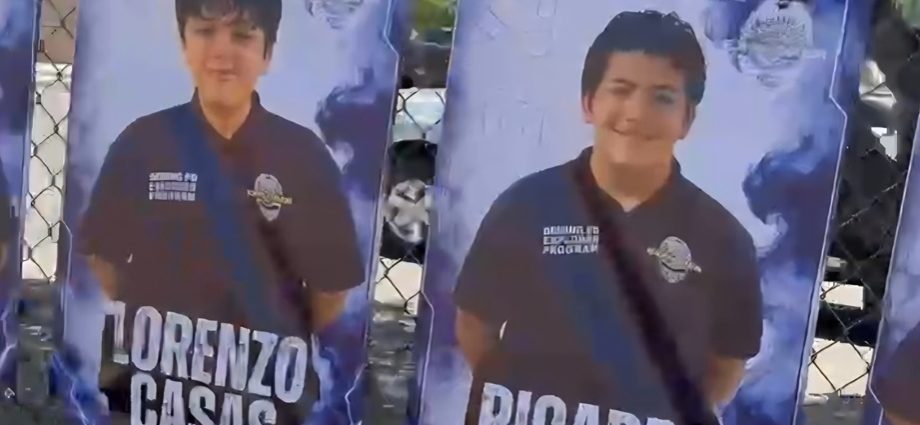 Deming Police Explorer Program graduation banners displayed outside the Deming Police Department.