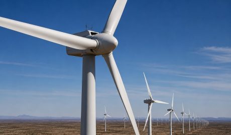 Wind turbines at the SunZia Wind project in New Mexico, the largest wind farm in the United States.