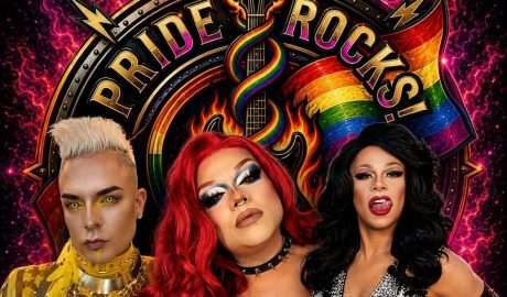 Promotional image featuring Jordan Mathews, Mileena Love Morningstar and Ste-Von for Deming Pride 2026.