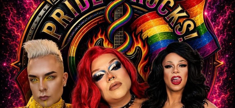 Promotional image featuring Jordan Mathews, Mileena Love Morningstar and Ste-Von for Deming Pride 2026.