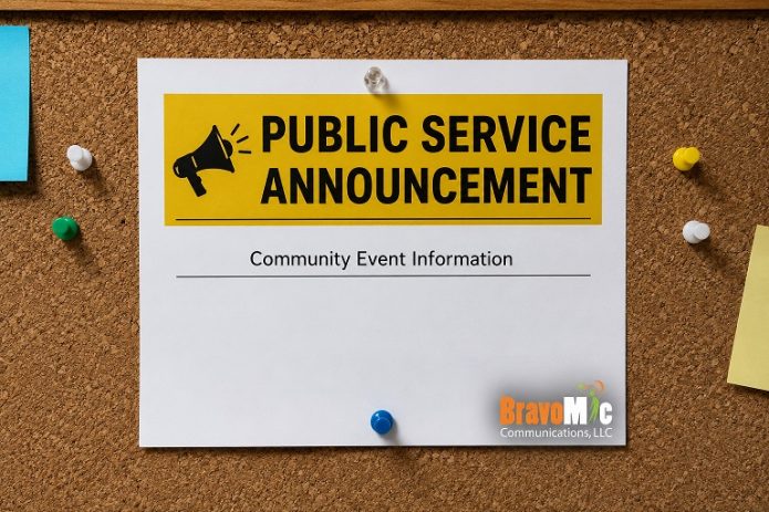 Public Service Announcement bulletin board graphic for Luna County community notices