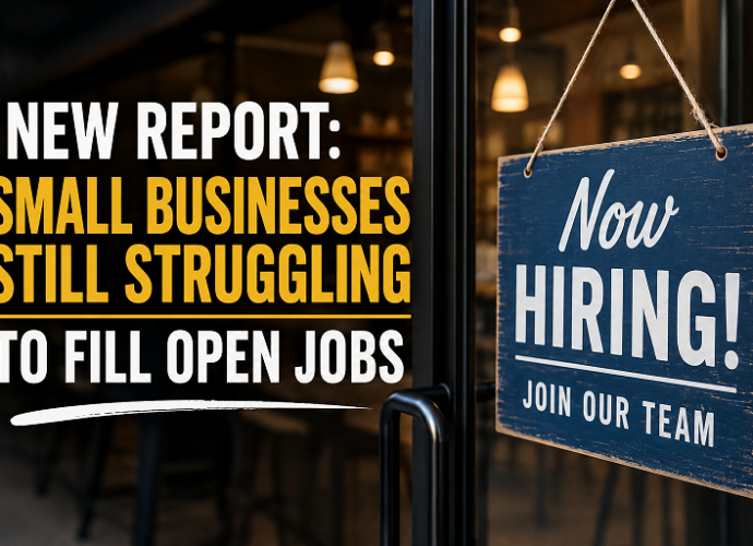 Now Hiring sign representing small businesses seeking employees across New Mexico.