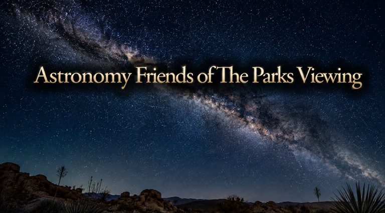 September night sky promoting Astronomy Friends of The Parks viewing programs