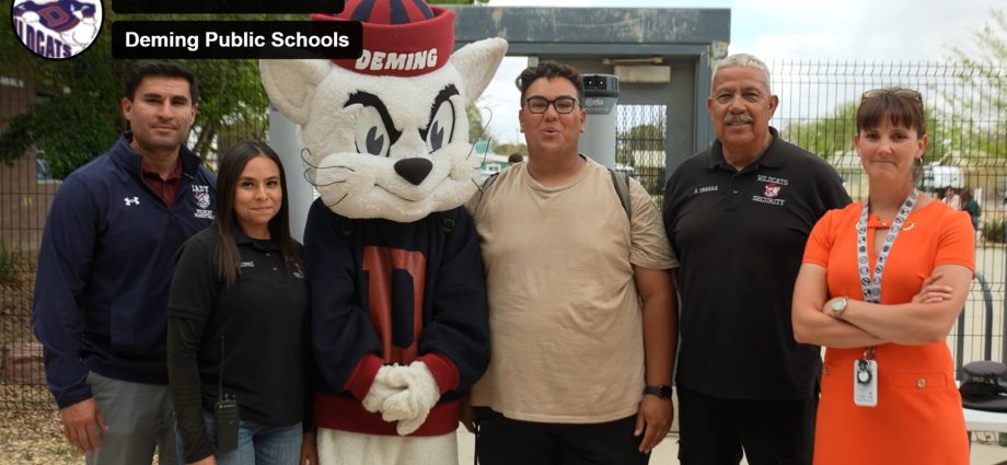 Deming High School Student Council members and administrators appear in a Wildcat Productions OpenGate public-service announcement.