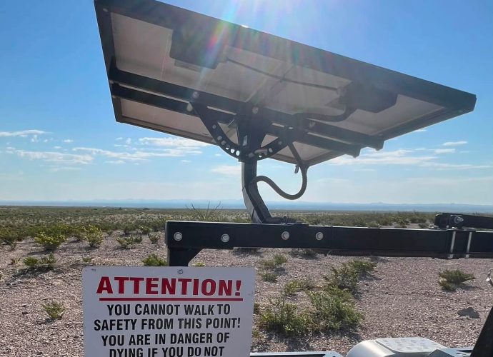 U.S. Border Patrol rescue beacon in remote Southwest New Mexico near Columbus