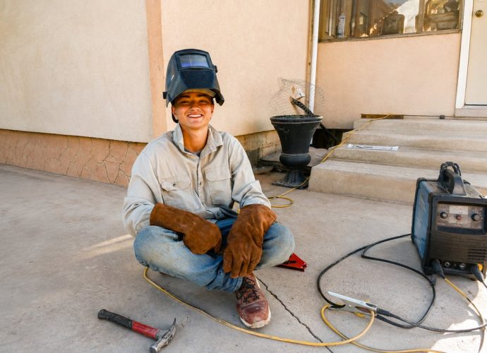 Deming High School student Urijah Nordorf participating in WNMU dual enrollment vocational training
