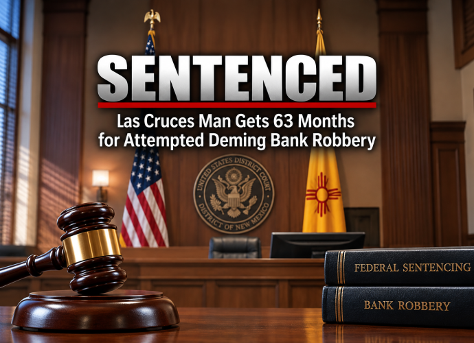 First New Mexico Bank in Deming robbery attempt leads to 63-month federal prison sentence