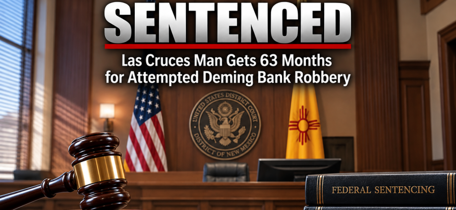 First New Mexico Bank in Deming robbery attempt leads to 63-month federal prison sentence