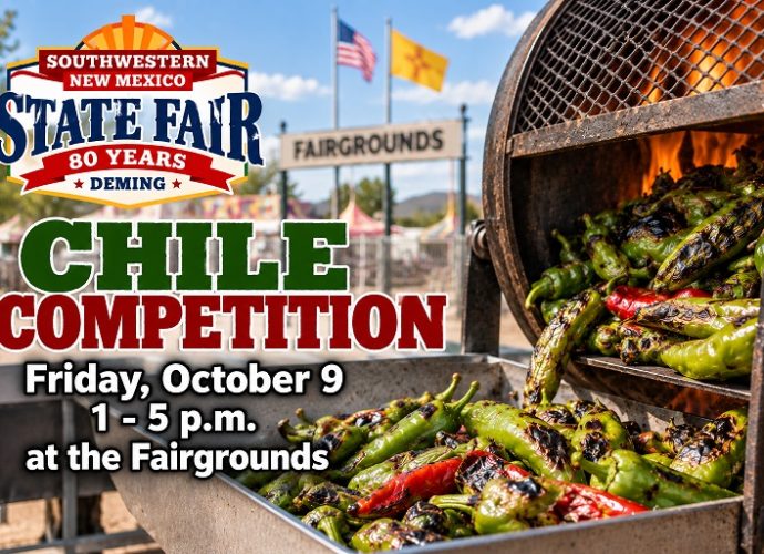 Southwestern New Mexico State Fair Chile Competition featuring chile roasting in Deming
