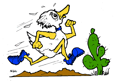 Original Great American Duck Race logo artwork created by Deming artist William "Bill" McKinley, featuring a cartoon duck.